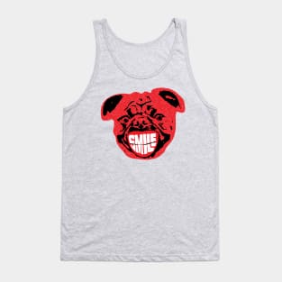 Ugly Red Pug Head Says Smile Tank Top